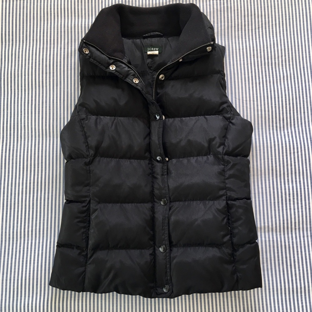 J.Crew Black Puffer Vest